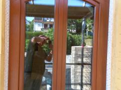 Holz-Fenster zweiflügelig mit Rundbogen in Frankfurt