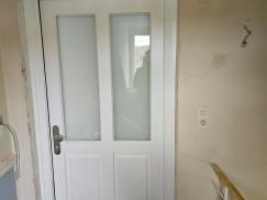 Haustür mit Oberlicht in Milchglas