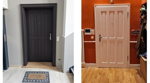 Wohnungseingangstür klassisch zweifarbig