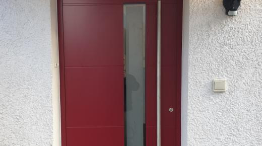 PaXentrée Aluminium-Haustür in Rot