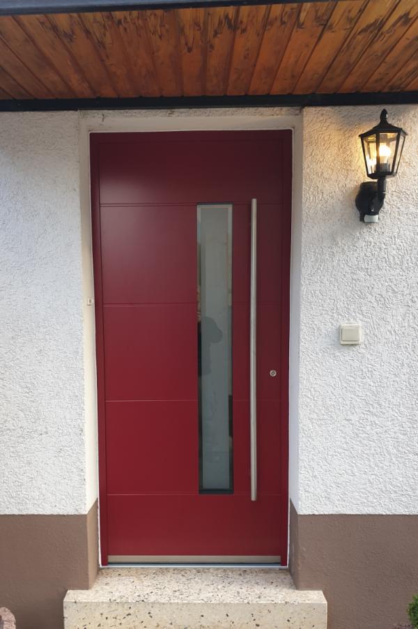 PaXentrée Aluminium-Haustür in Rot