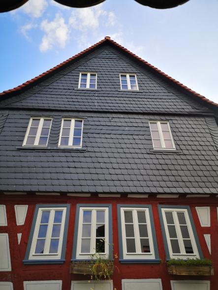 Fachwerkhaus mit Sprossenfenstern in Hofheim
