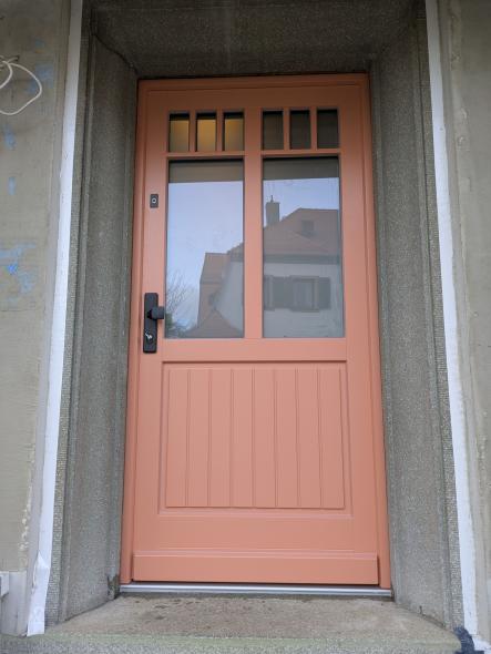 Holz-Haustür nachher