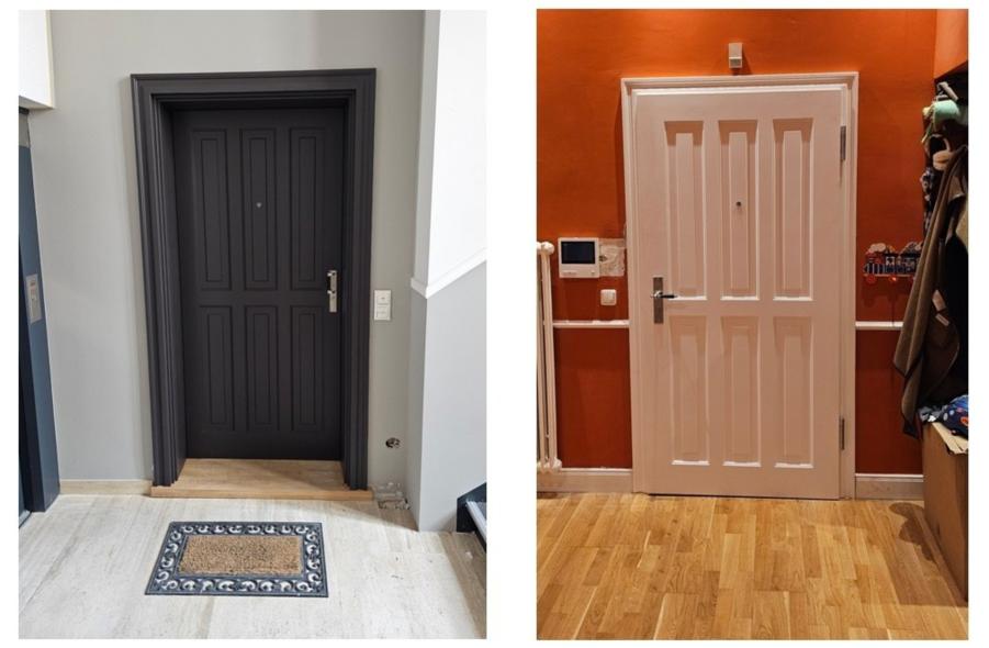 Wohnungseingangstür klassisch zweifarbig