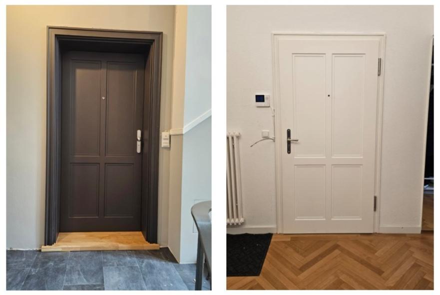 Wohnungseingangstür klassisch zweifarbig