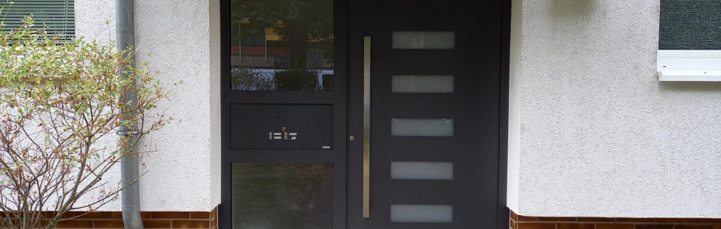 Aluminium-Haustür nach Austausch